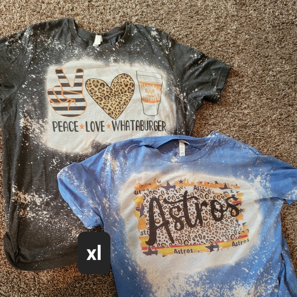 Womens custom bleached T-shirts